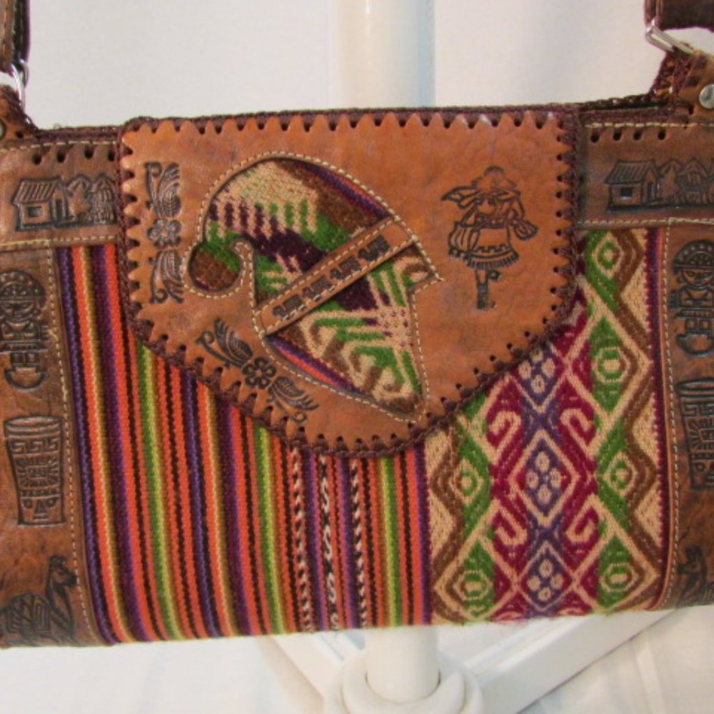 Woven Canvas Crossbody Bag